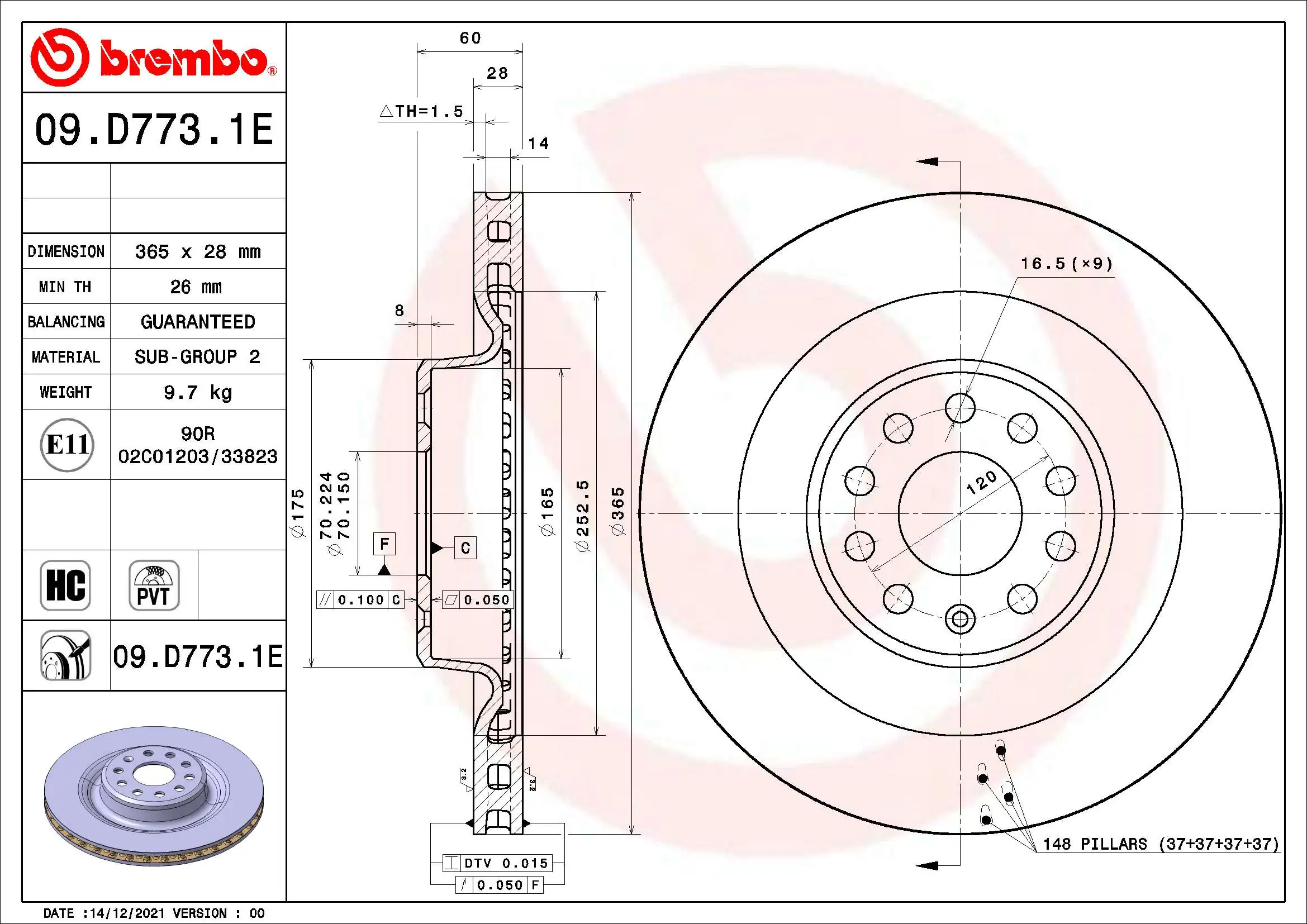 Brake Kit, disc brake BEYOND LINE - EV KT 08 022
