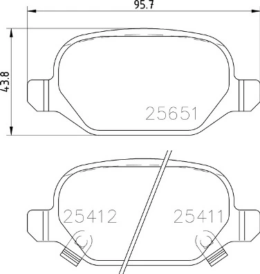 Brake Pad Set, disc brake PRIME LINE P 23 151