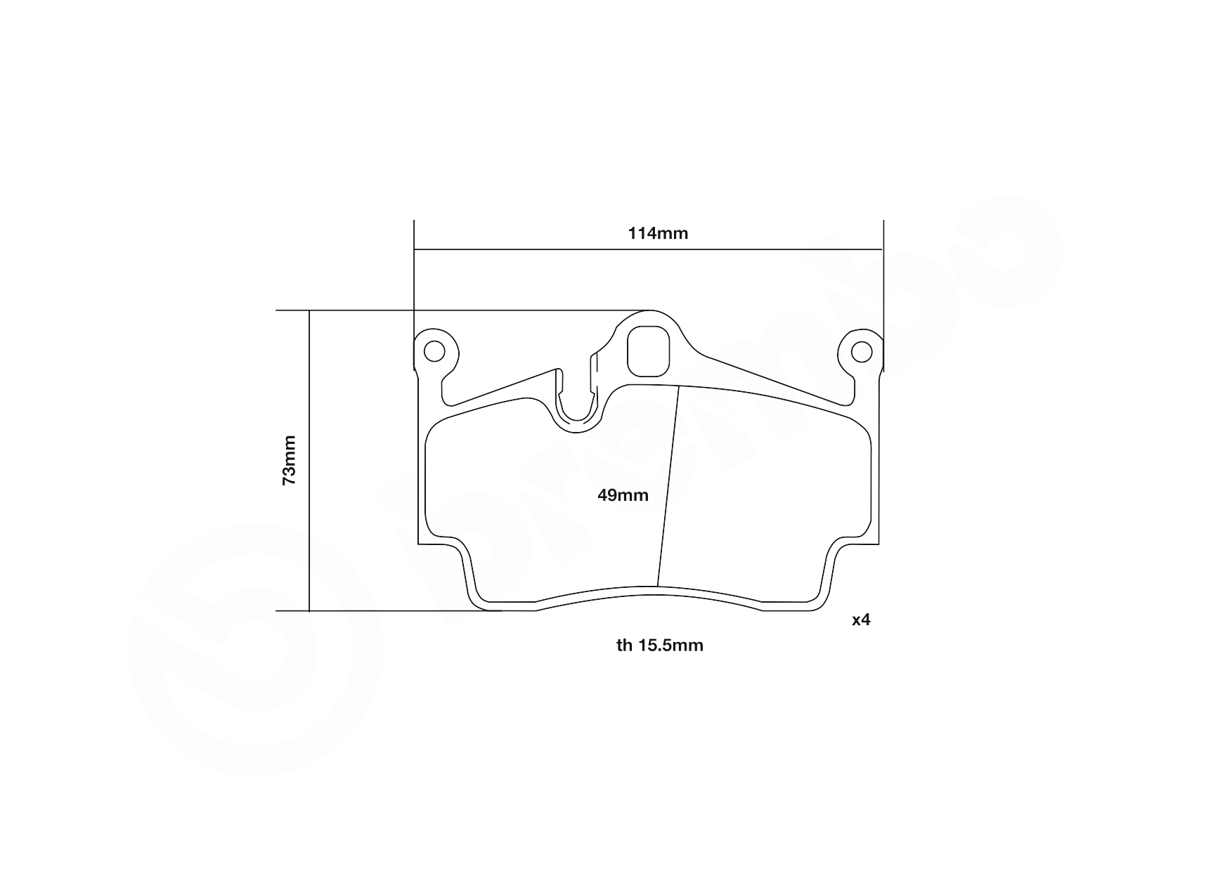 BREMBO 07.B315.36 High Performance Brake Pad Set