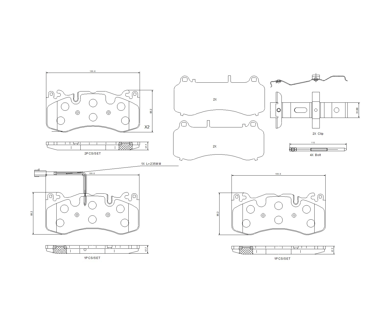Brake Pad Set, disc brake PRIME LINE P 48 005