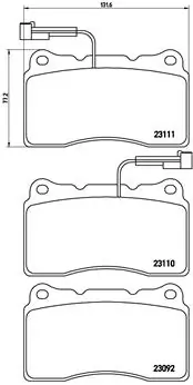 Brake Pad Set, disc brake PRIME LINE P 23 078