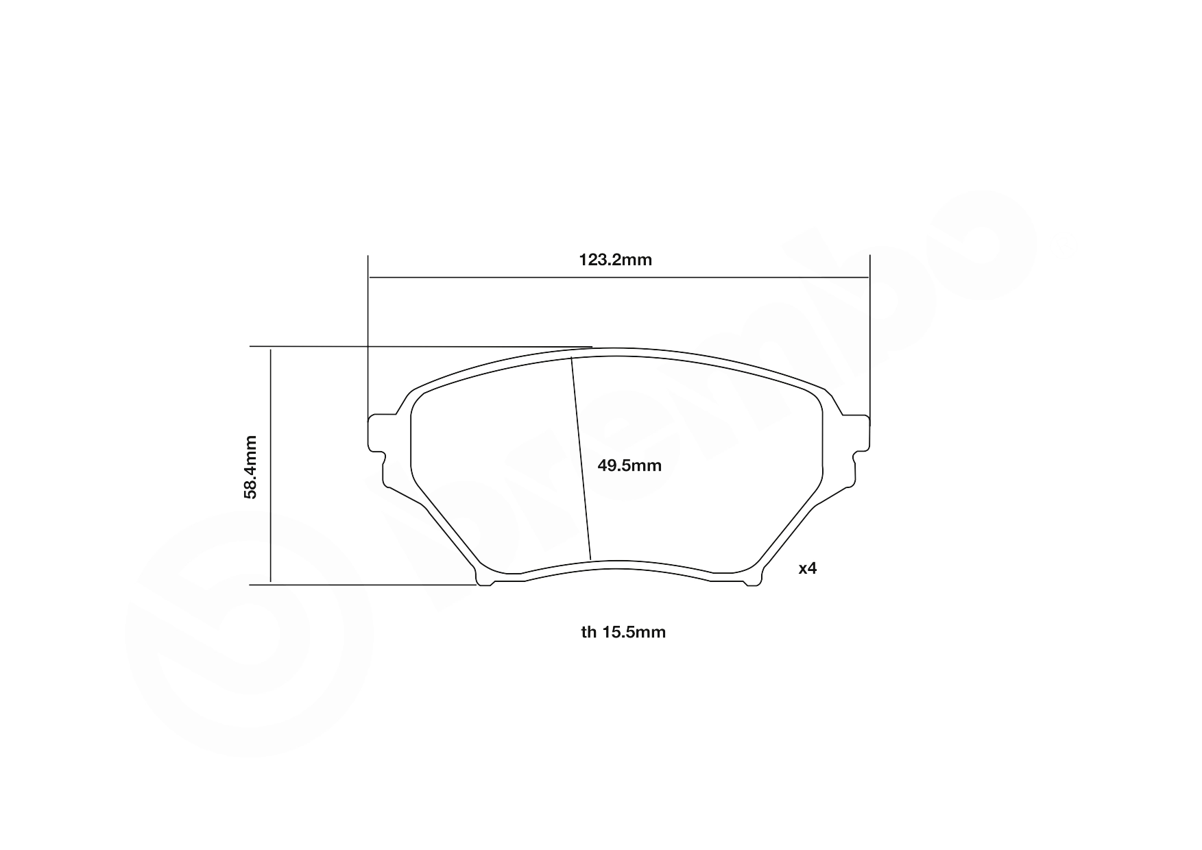 BREMBO 07.B314.07 High Performance Brake Pad Set