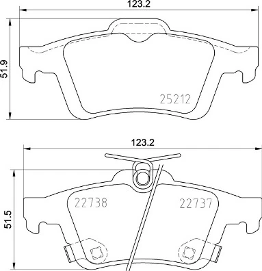 Brake Pad Set, disc brake PRIME LINE P 24 216
