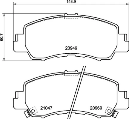 Brake Pad Set, disc brake PRIME LINE P 54 061
