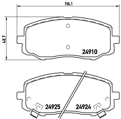 Brake Pad Set, disc brake PRIME LINE P 30 045