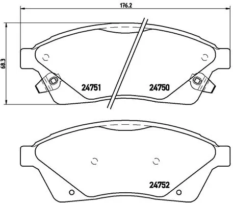 Brake Pad Set, disc brake PRIME LINE P 09 010
