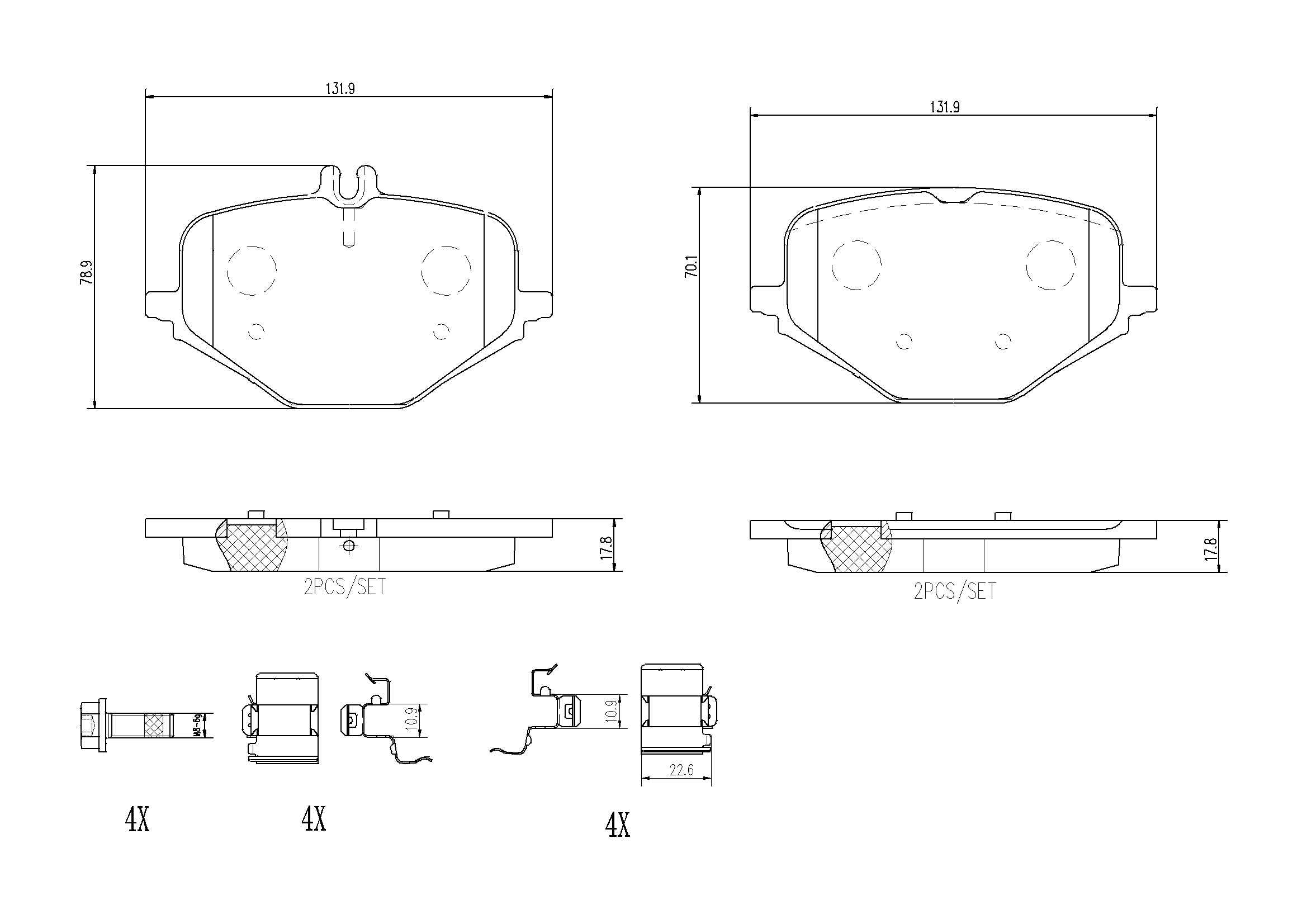 Brake Pad Set, disc brake PRIME LINE P 50 167