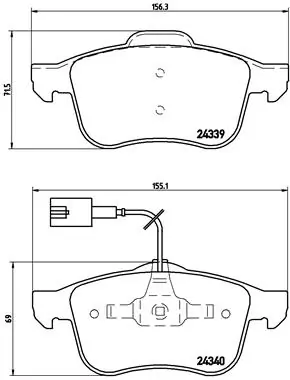 Brake Pad Set, disc brake PRIME LINE P 23 103