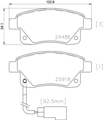 Brake Pad Set, disc brake PRIME LINE P 24 066