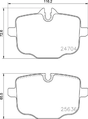 Brake Pad Set, disc brake PRIME LINE P 06 101