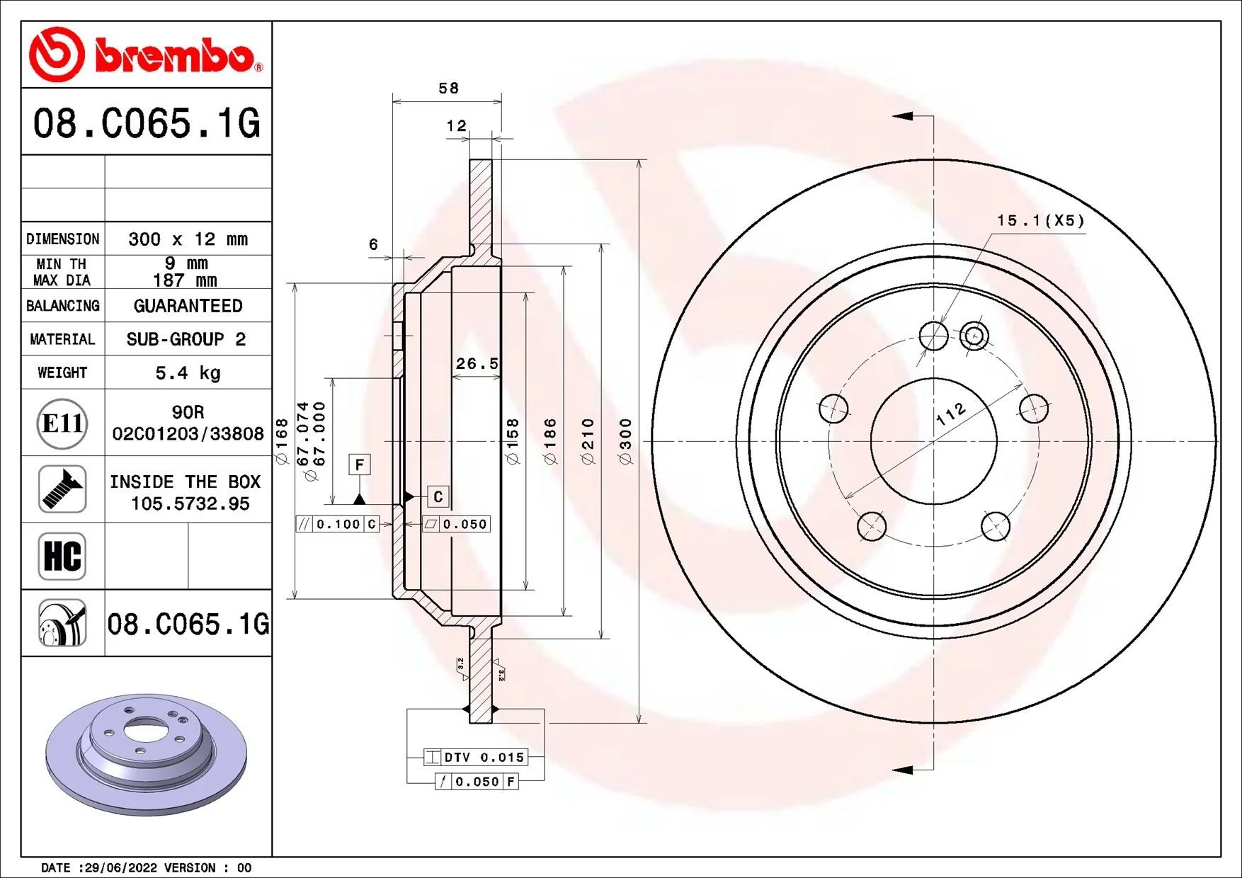 BREMBO KT 10 032 Brake Kit, disc brake