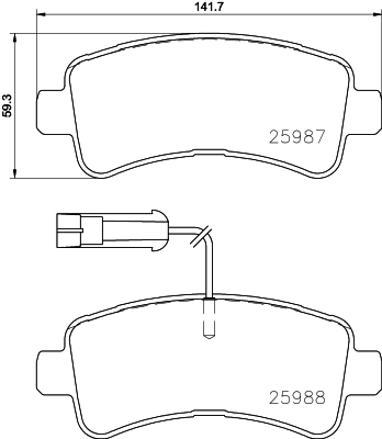 Brake Pad Set, disc brake PRIME LINE P 61 130