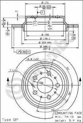 Brake Disc XTRA LINE - Max 08.7765.75