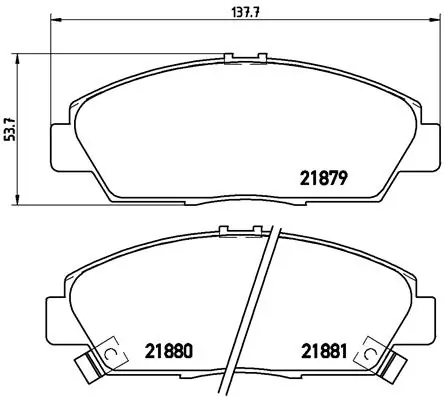 Brake Pad Set, disc brake PRIME LINE P 28 021