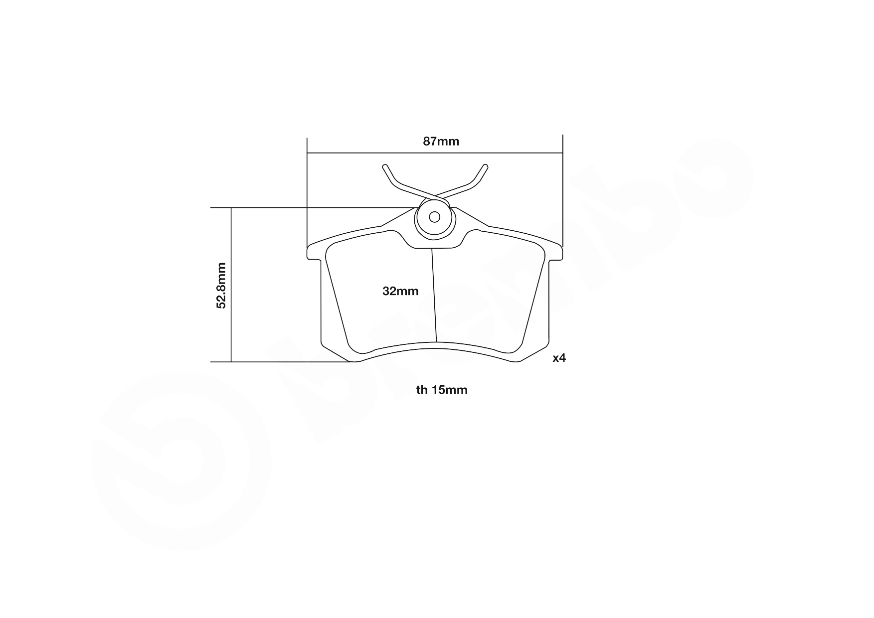 BREMBO 07.B315.25 High Performance Brake Pad Set
