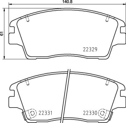 Brake Pad Set, disc brake PRIME LINE P 30 096