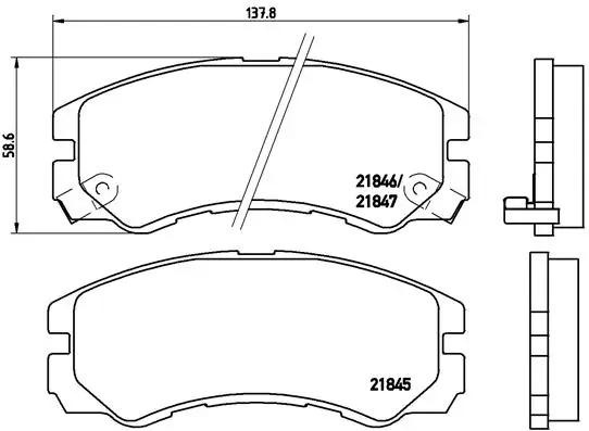 Brake Pad Set, disc brake PRIME LINE P 59 020