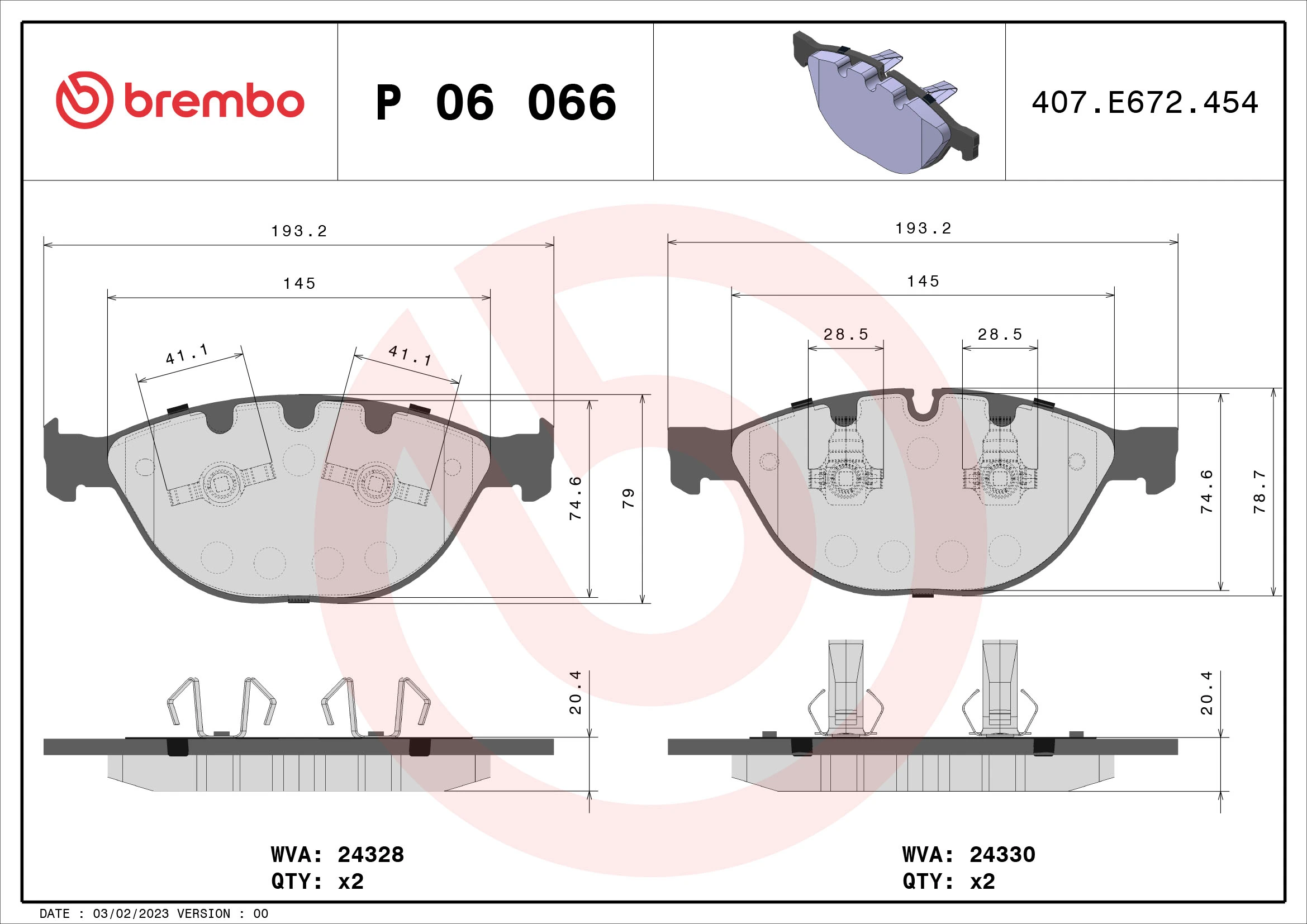 Brake Pad Set, disc brake PRIME LINE P 06 066