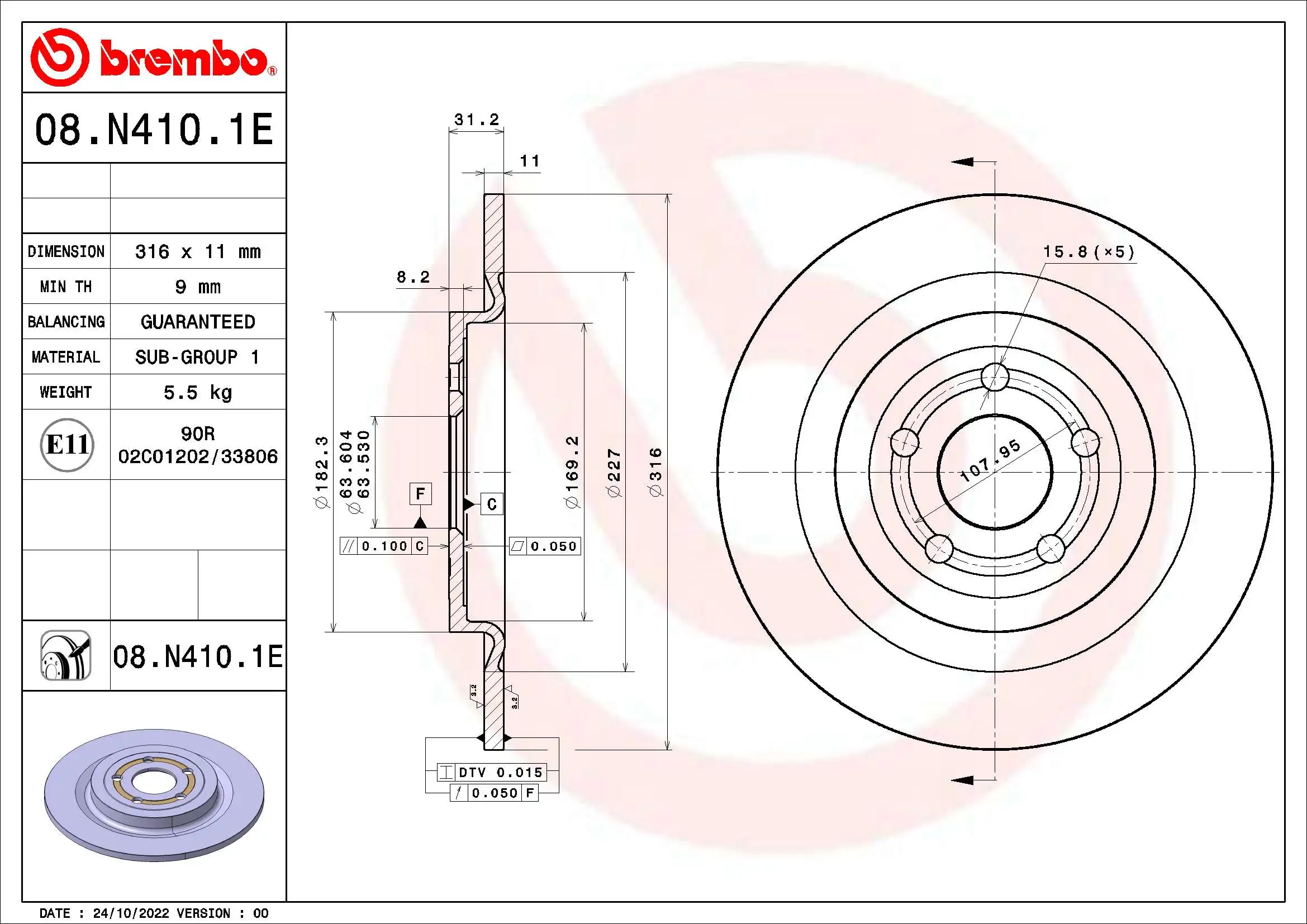 BREMBO KT 08 027 Brake Kit, disc brake