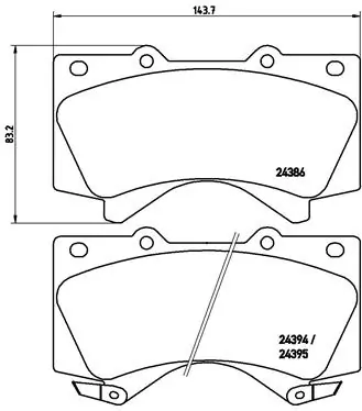 Brake Pad Set, disc brake PRIME LINE P 83 107