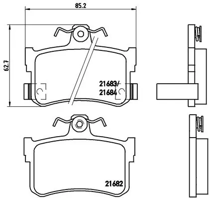 Brake Pad Set, disc brake PRIME LINE P 28 027