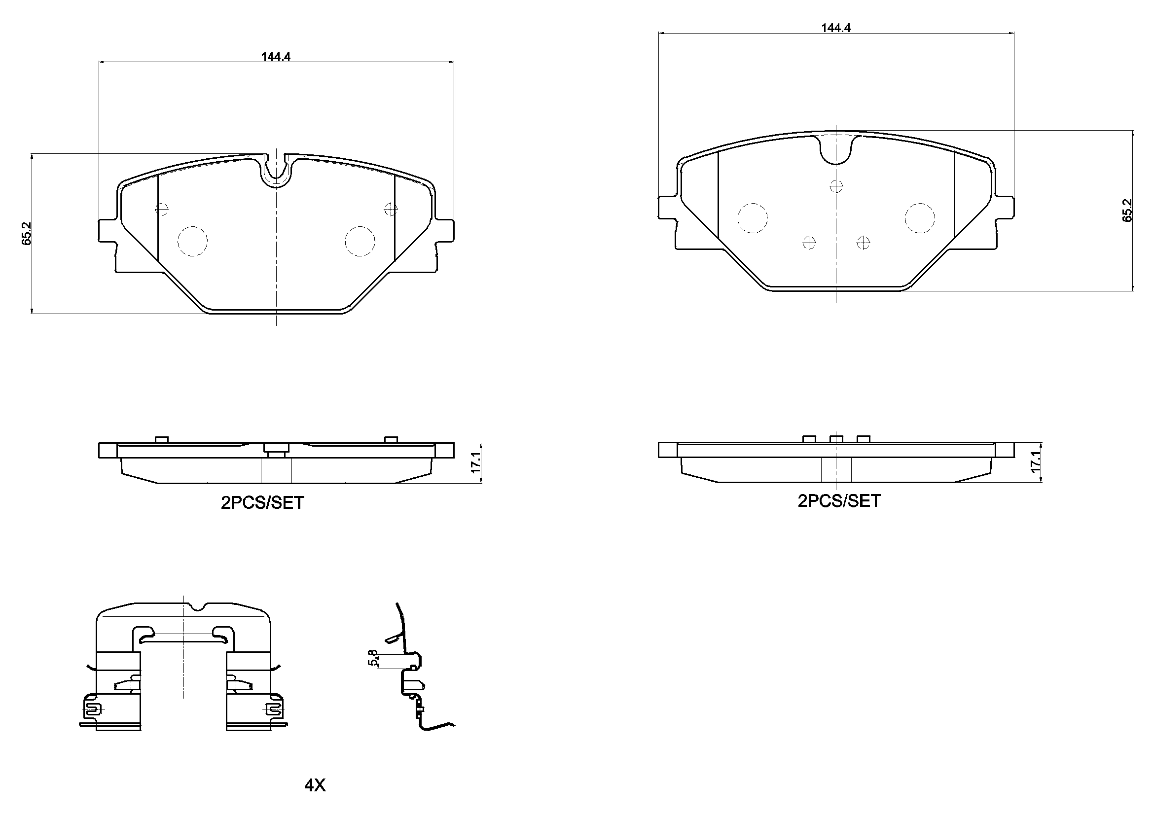 Brake Pad Set, disc brake PRIME LINE P 44 032