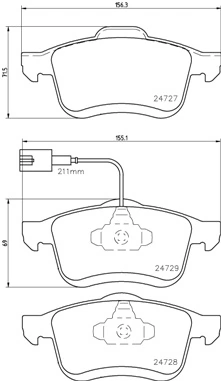 Brake Pad Set, disc brake PRIME LINE P 23 130