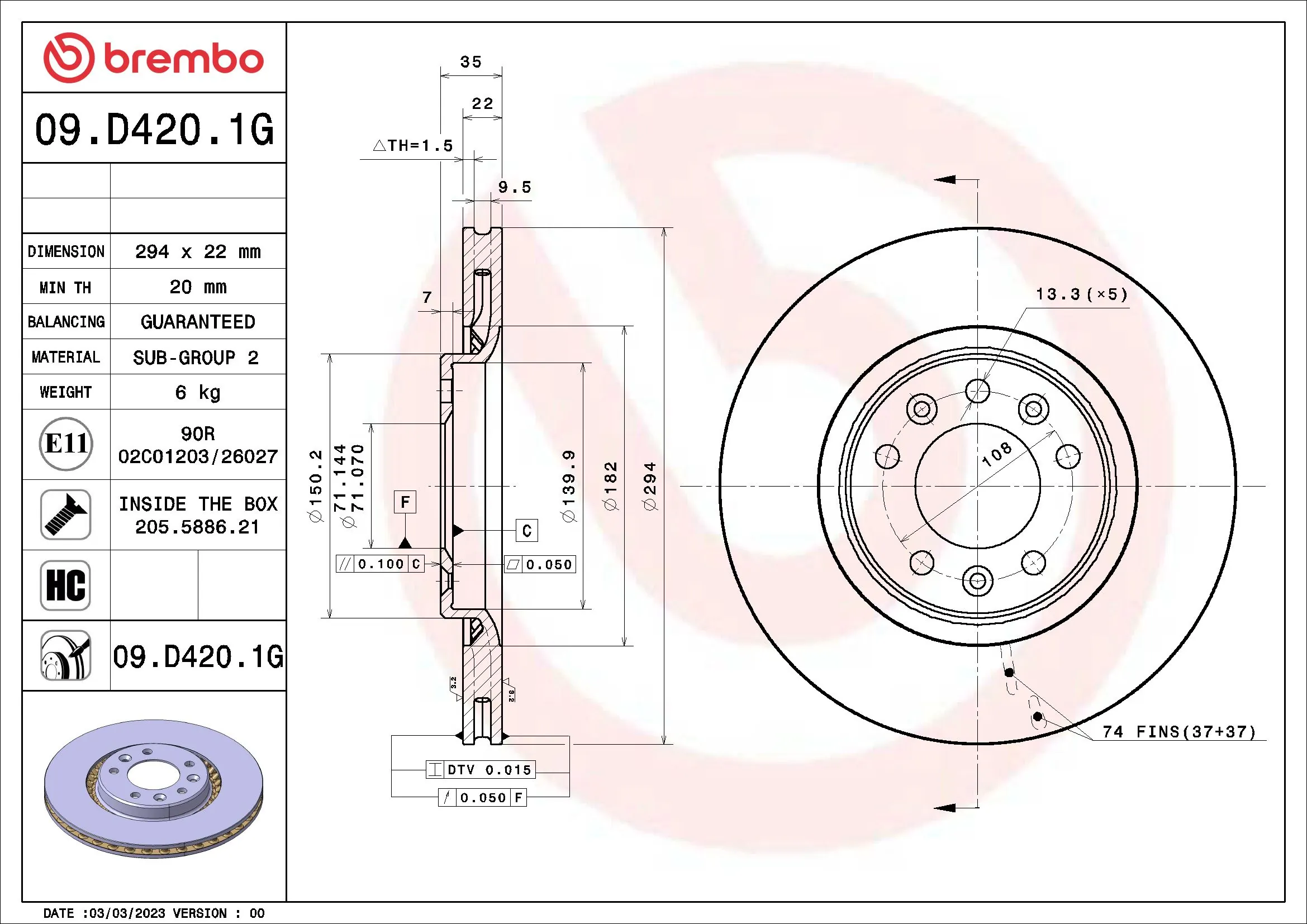 Brake Kit, disc brake BEYOND LINE - Greenance KT 10 051