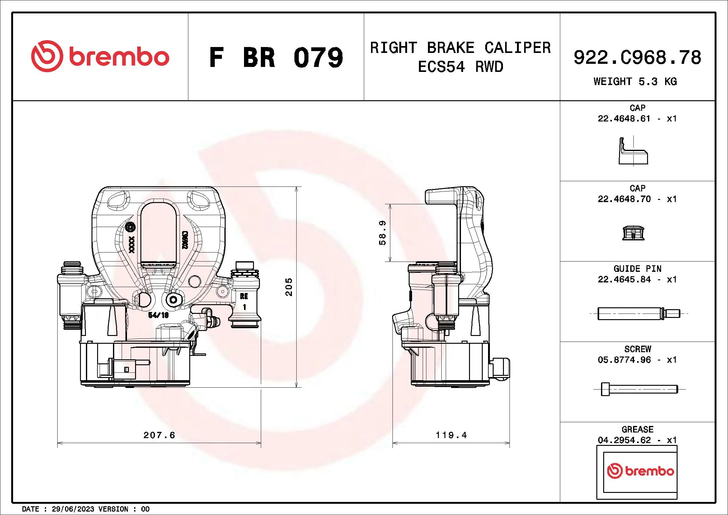 BREMBO F BR 079 Brake Caliper