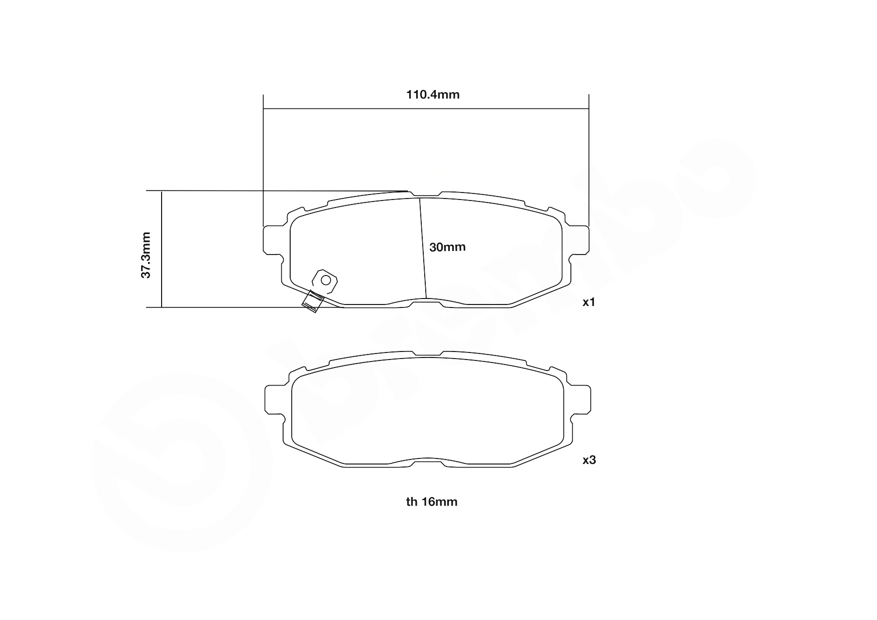 BREMBO 07.B315.39 High Performance Brake Pad Set