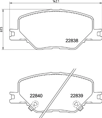 Brake Pad Set, disc brake PRIME LINE P 59 096