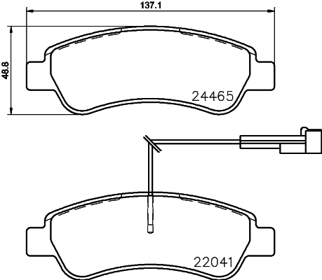 Brake Pad Set, disc brake PRIME LINE P 61 125
