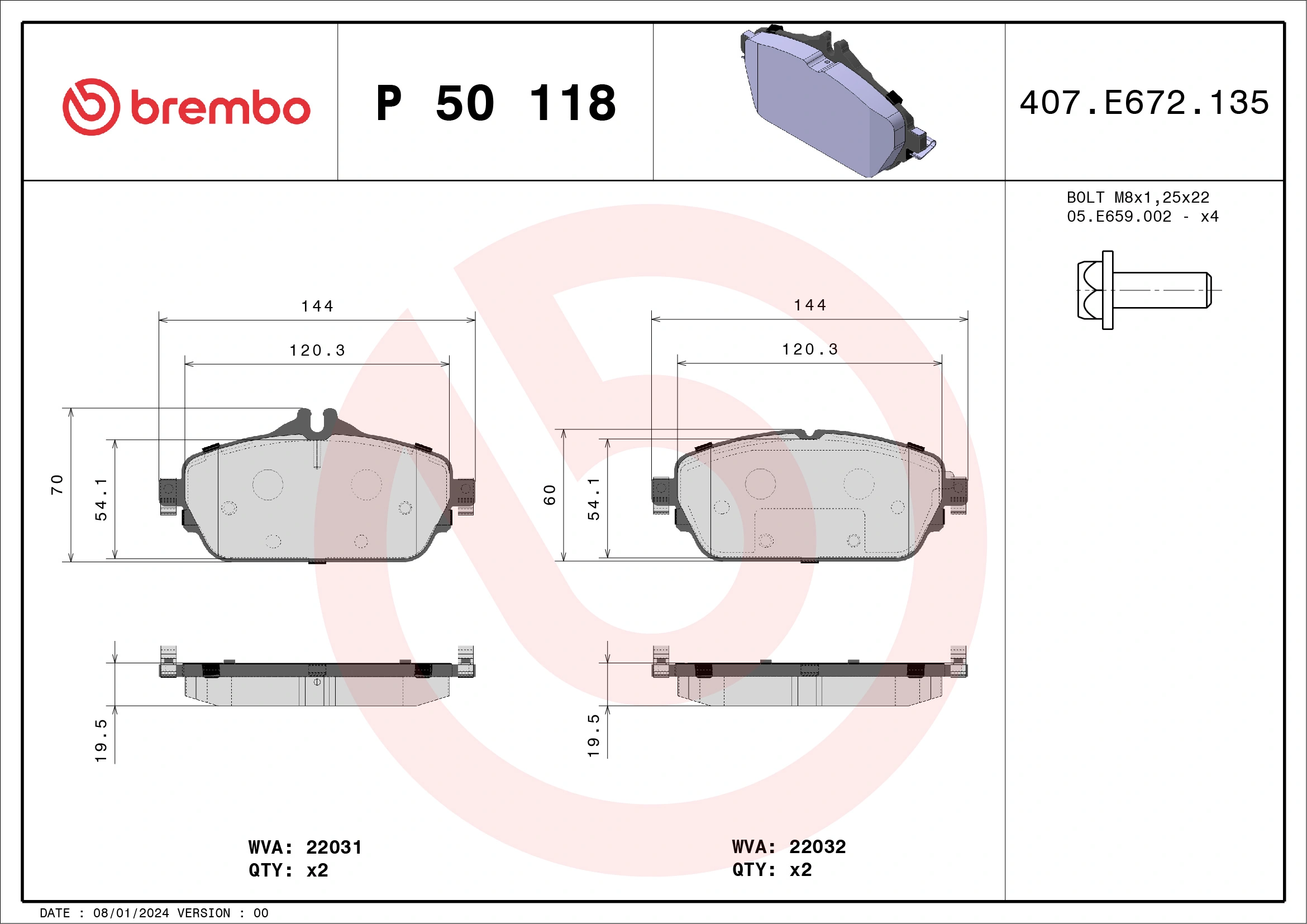Brake Pad Set, disc brake PRIME LINE P 50 118