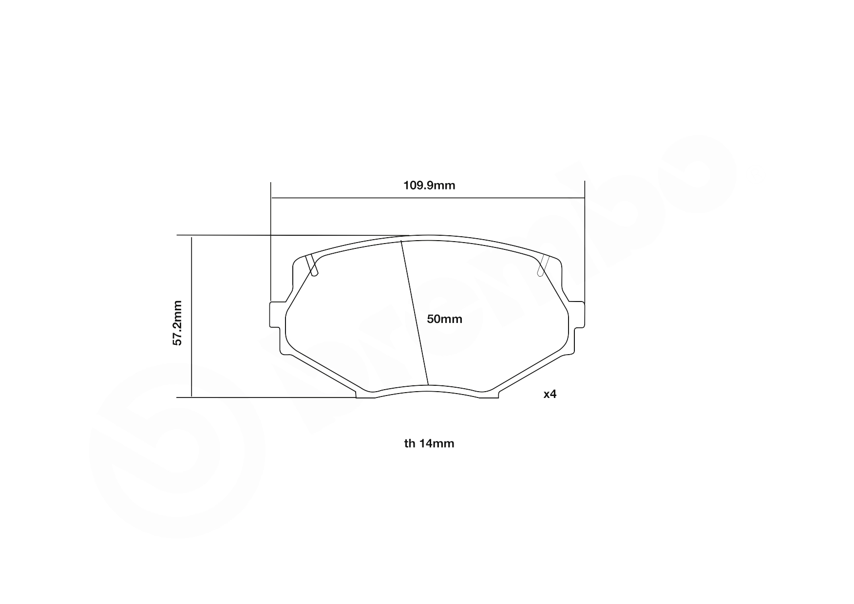 High Performance Brake Pad Set UPGRADE, SPORT | HP2000 07.B314.06