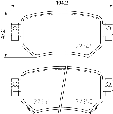 Brake Pad Set, disc brake PRIME LINE P 49 059
