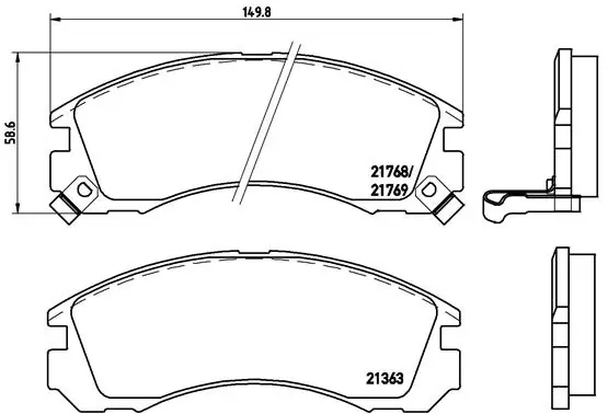 Brake Pad Set, disc brake PRIME LINE P 54 017