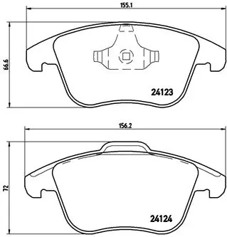 Brake Pad Set, disc brake PRIME LINE P 44 020