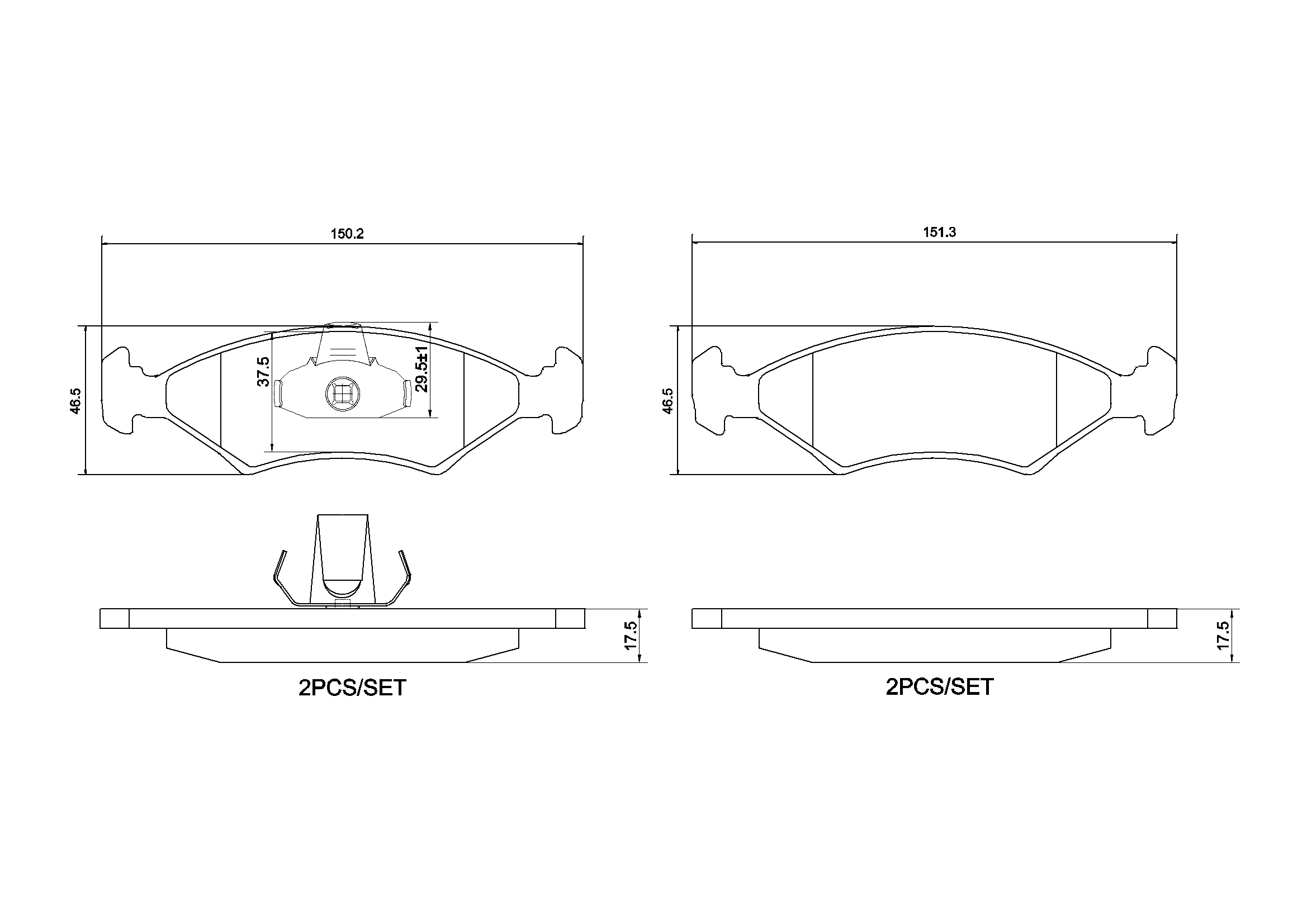Brake Pad Set, disc brake PRIME LINE P 24 043
