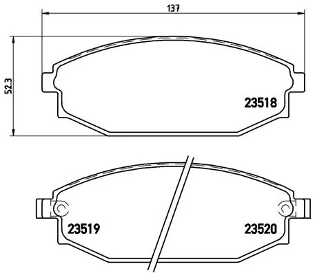 Brake Pad Set, disc brake PRIME LINE P 54 027