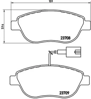 Brake Pad Set, disc brake PRIME LINE P 23 137