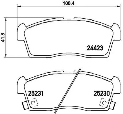 Brake Pad Set, disc brake PRIME LINE P 61 108