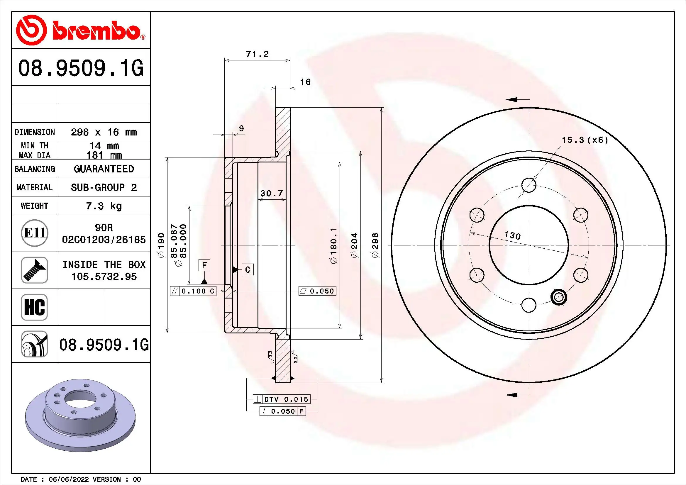 Brake Kit, disc brake BEYOND LINE - Greenance KT 10 028
