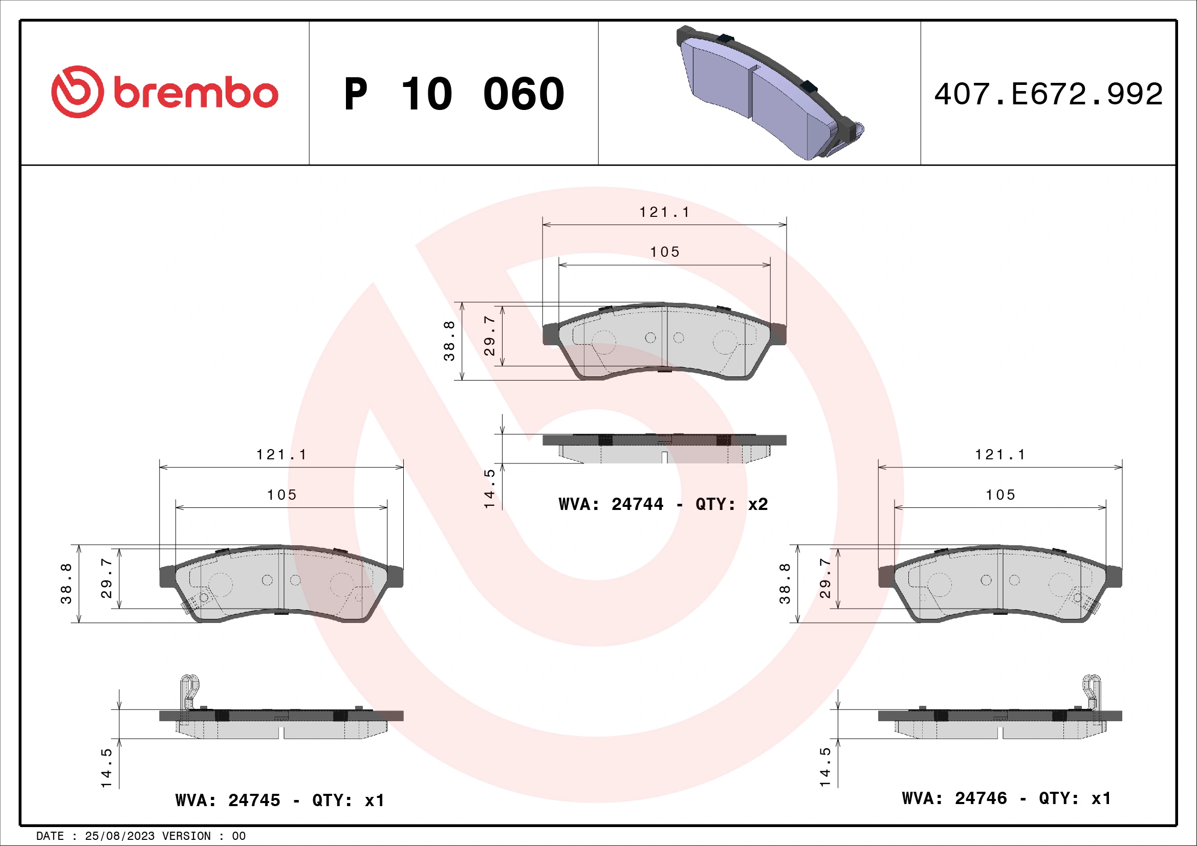 Brake Pad Set, disc brake PRIME LINE P 10 060