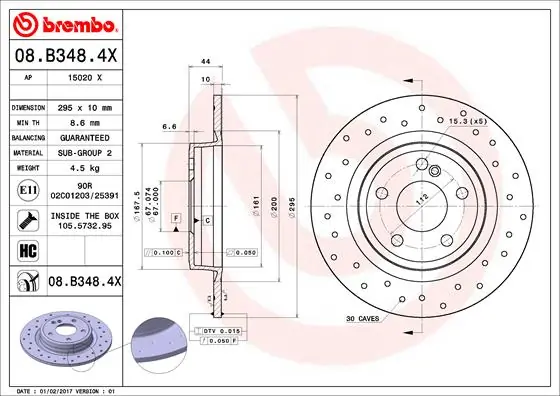 Brake Disc XTRA LINE - Xtra 08.B348.4X