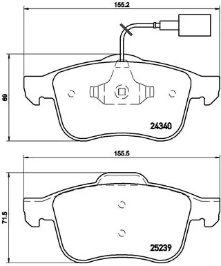 Brake Pad Set, disc brake PRIME LINE P 23 132