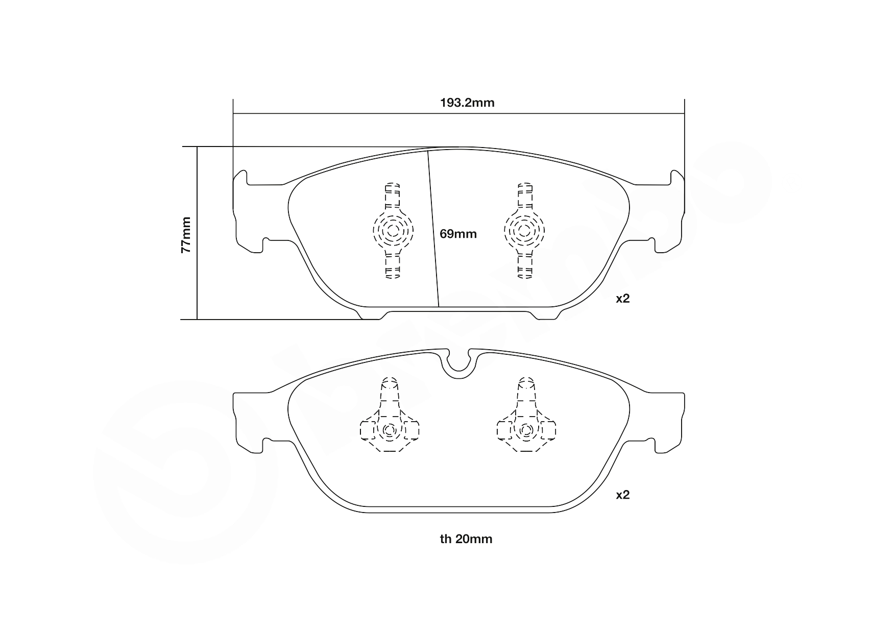 BREMBO 07.D435.23 High Performance Brake Pad Set