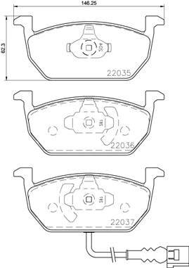 Brake Pad Set, disc brake PRIME LINE P 85 137