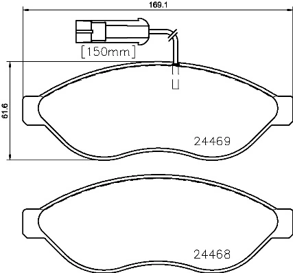 Brake Pad Set, disc brake PRIME LINE P 23 143