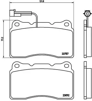Brake Pad Set, disc brake PRIME LINE P 23 115