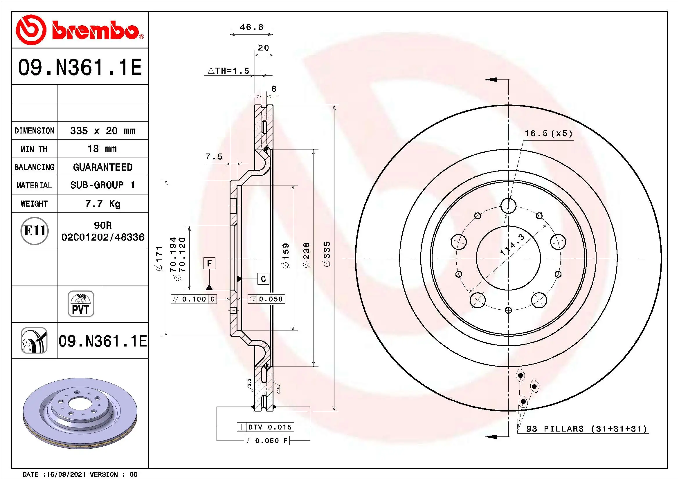Brake Kit, disc brake BEYOND LINE - EV KT 08 002